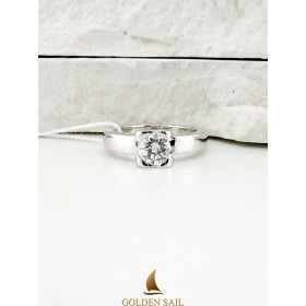 Кольцо из белого золота с бриллиантом 0,597 ct